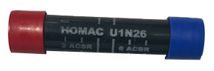 ABB Homac U1N Insulated Service Entrance Splices 2 AWG ACSR(Str), 1 and 2 AWG (Str), 1 AWG (Solid)/6 AWG ACSR (Str), 5 and 6 AWG (Str), 4 AWG (Solid) Aluminum