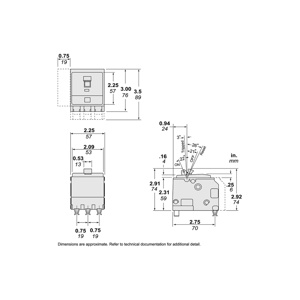 Square D QO™ Plug-in Neutral Switching Miniature Circuit Breakers 30 A 120/240 VAC 10 kAIC 3 Pole