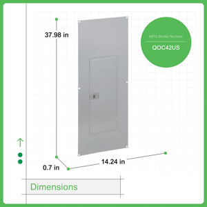 Square D QO™ Surface Loadcenter Covers Steel NEMA 1