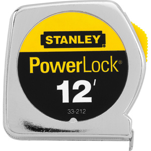 Stanley Tape Measures 12 ft SAE Automatic Rewind Toggle Lock 1/2 in