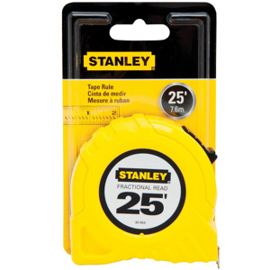 Stanley Tape Measures 25 ft SAE Automatic Rewind Toggle Lock