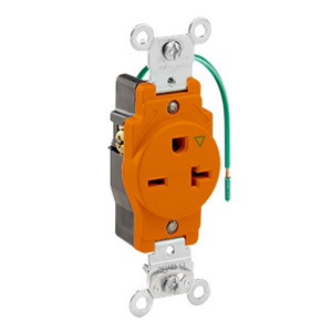 <em class="search-results-highlight">Leviton</em> 5461 Series Single Receptacles 20 A Heavy-Duty Industrial Specification Grade Orange