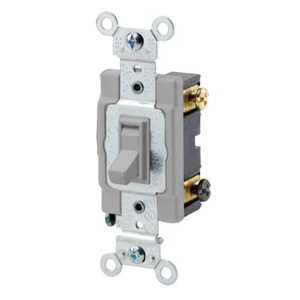 Leviton 3-Way, SPST Toggle Light Switches 15 A Gray