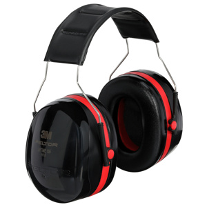 3M Peltor™ Optime™ Over-the-Head Earmuffs 21 dB NRR One Size Fits Most ABS Black