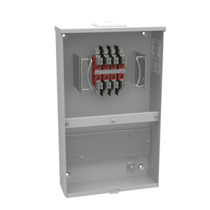 Milbank No Bypass Ringless Meter Sockets 20 A 600 VAC OH/UG 8 Jaw 1 Position 3 Phase Ground Lug Small Closing Plate