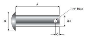 2743.62-1/4 CLEVIS PIN 5/8IN X 2-1/4IN