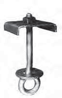 Hughes Brothers Eyebolt Saddle Assemblies 3-7/10 in Arm Width, 5-7/10 in Arm Depth