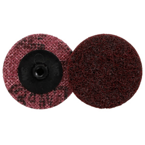 3M Surface Conditioning Discs Maroon 2 in Medium Aluminum Oxide Roloc™ SC-DS Plastic Button