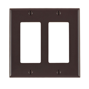 Leviton Standard Decorator Wallplates 2 Gang Brown Nylon Device