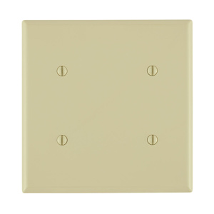 Leviton Standard Blank Wallplates 2 Gang Ivory Nylon Strap