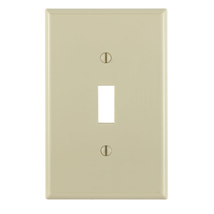 Leviton Midsized Toggle Wallplates 1 Gang Ivory Nylon Device