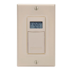 Intermatic EI600 Series Timer Switch 24/7 Digital Up to 40 Events per Week 20 A Resistive, 15/6 A Incandescent Light Almond