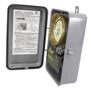 Intermatic T1970 Series Time Clock Electromechanical 24 hr 20 A Metallic