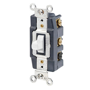 Leviton SPDT Toggle Light Switches 20 A 120/277 V White