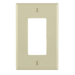 Leviton Midsized Decorator Wallplates 1 Gang Ivory Nylon Device