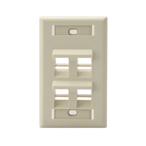 <em class="search-results-highlight">Leviton</em> Standard Angled Multimedia Faceplates 4 Port Ivory