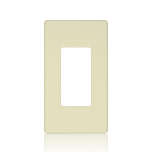 Leviton Standard Narrow Decorator Wallplates 1 Gang Ivory Plastic Snap-on