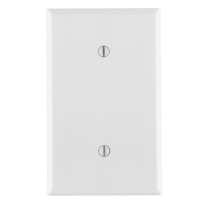 Leviton Standard Blank Wallplates 1 Gang White Thermoset Plastic Strap