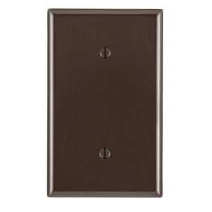 Leviton Standard Blank Wallplates 1 Gang Brown Thermoset Plastic Strap