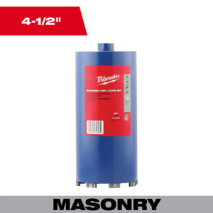Milwaukee Dry Core Bits 4-1/2 x 10 in Diamond Coated 5/8 in