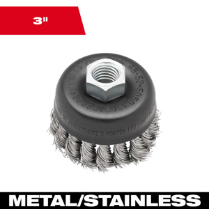 Milwaukee Wire Cup Brushes 2-3/4 in Steel