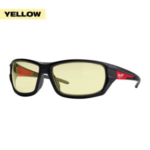 Milwaukee Safety Glasses Anti-fog, Anti-scratch Yellow Polybag Black/Red