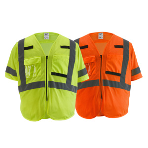 Milwaukee High Vis Reflective Full Zip Vests Large/XL High Vis Orange