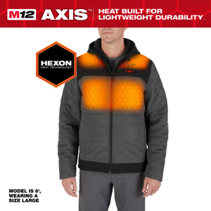 Milwaukee M12™ AXIS™ HEXON™ Heated Jacket Kits XL Gray