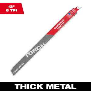 Milwaukee SAWZALL® Reciprocating Saw Blades 1 Piece 8 TPI 12 in Metal