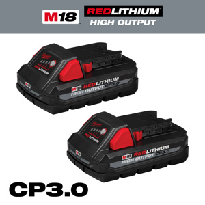 Milwaukee M18™ REDLITHIUM™ HIGH OUTPUT™ CP Compact Batteries M18™ Lithium-ion (Li-ion) Batteries 3 Ah