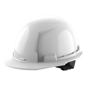 Milwaukee BOLT™ Front Brim Unvented Hard Hats 6.5 - 8.5 in 4 Point Ratchet White