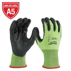 Milwaukee SMARTSWIPE™ Polyurethane-dipped Gloves High Visibility Yellow<multisep/>Black