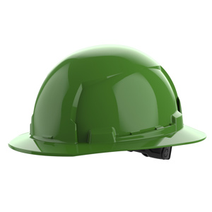 Milwaukee BOLT™ Full Brim Unvented Hard Hats 6.5 - 8.5 in 6 Point Ratchet Green