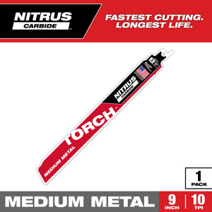 Milwaukee SAWZALL® Reciprocating Saw Blades 1 Piece 10 TPI 9 in Metal