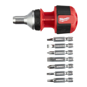 Milwaukee Compact Racheting Multi-bit Screwdrivers 8-in-1 Piece