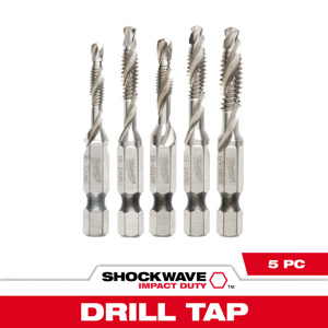 Milwaukee Impact Drill and Tap Sets 5 Piece SAE