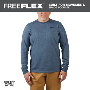 Milwaukee FREEFLEX™ Hybrid Shirts XL Blue Mens