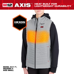 Milwaukee M12™ AXIS™ HEXON™ Heated Vest Kits Large Gray