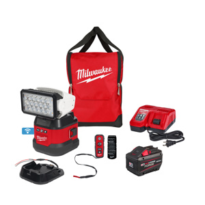 Milwaukee Remote Control Search Light Kits Battery 4250 lm