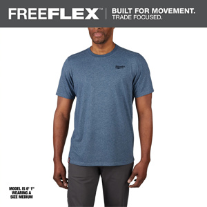 Milwaukee FREEFLEX™ Hybrid T-shirts Medium Blue Mens