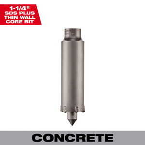 Milwaukee Two-piece Core Bits 1-1/4 x 3-3/16 in Carbide Tipped SDS Plus® Shank