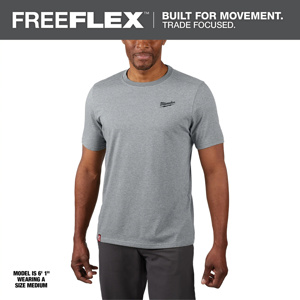 Milwaukee FREEFLEX™ Hybrid T-shirts Medium Gray Mens