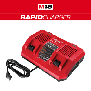 Milwaukee M18™ REDLITHIUM™ Dual Bay Simultaneous Chargers 2 Port 18 V (Output), 120 V (Input) Corded Electric M18™ Lithium-ion (Li-ion) Batteries