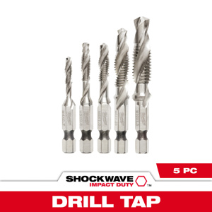 Milwaukee Impact Drill and Tap Sets 5 Piece Metric