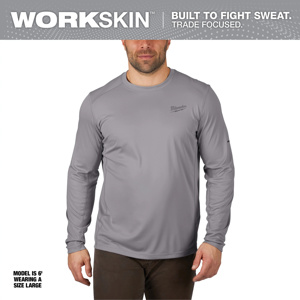 Milwaukee WORKSKIN™ Lightweight Shirts XL Gray Mens