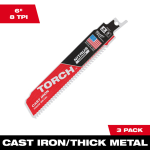 Milwaukee SAWZALL® Reciprocating Saw Blades 3 Piece 7 TPI 6 in Cast Iron