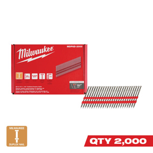 Milwaukee Collated Duplex Nails 2-1/4 in Steel