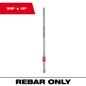 Milwaukee Rebar Cutter Drill Bits 3/8 x 12 in Carbide SDS Plus® 3/8 in