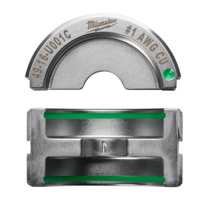 Milwaukee M18™ FORCE LOGIC™ Crimping Tool Dies U Dies 1 AWG 6 Ton Metal