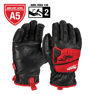 Milwaukee Cut-resistant Impact-resistant Gloves 2XL Red<multisep/>Black Cut A5, Impact 2